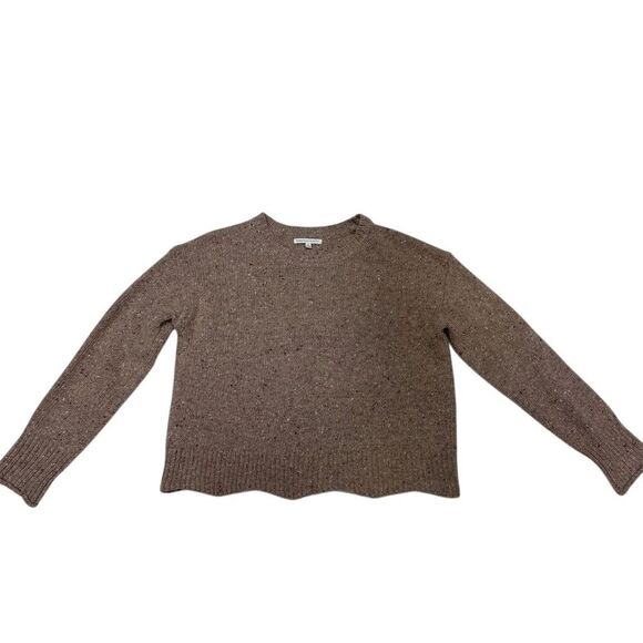 Rebecca Minkoff Women's Brown Crewneck Wool-Blend Sweater Size S - Picture 1 of 3